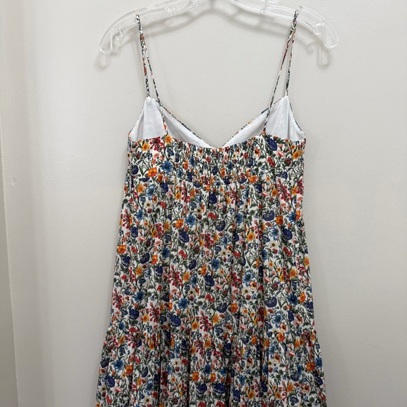 J. Crew Liberty Rachel Tie Front Midi Sun Dress Floral Multi Size 4 - Picture 7 of 10
